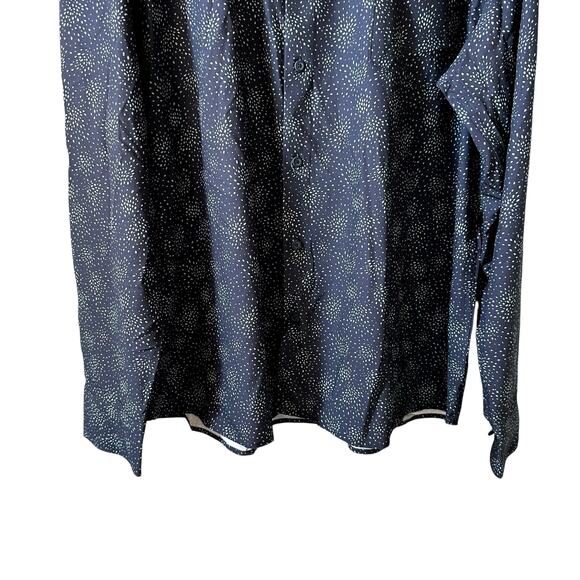 14th & Union New Men’s Geometric Print Long Sleeve Button Up Shirt Top Blue 2XL - Picture 5 of 8